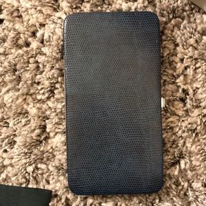 Snakeskin clutch wallet